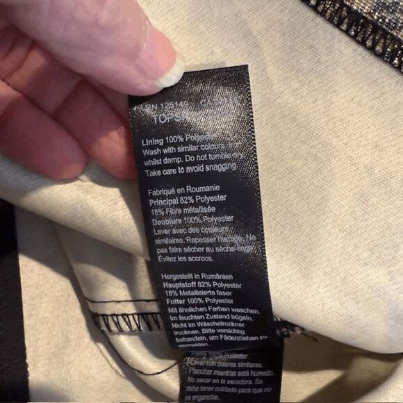 Topshop Metallic Snakeskin Two Tone Mini Dress Gold Black Size 4 - Picture 8 of 12